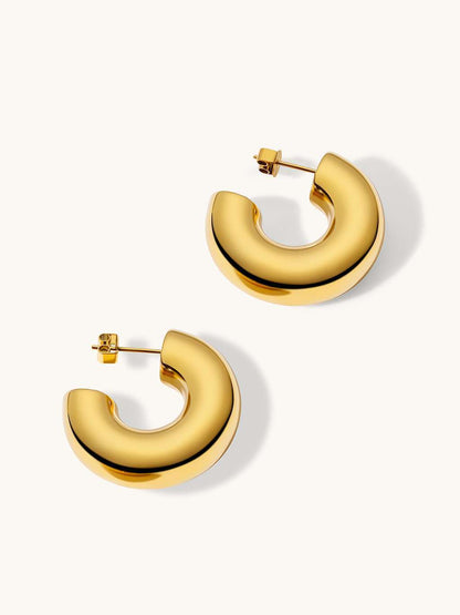 Hypoallergene 18K vergoldete Ohrringe - Wasserdichter Edelstahl-Stecker von Dorose