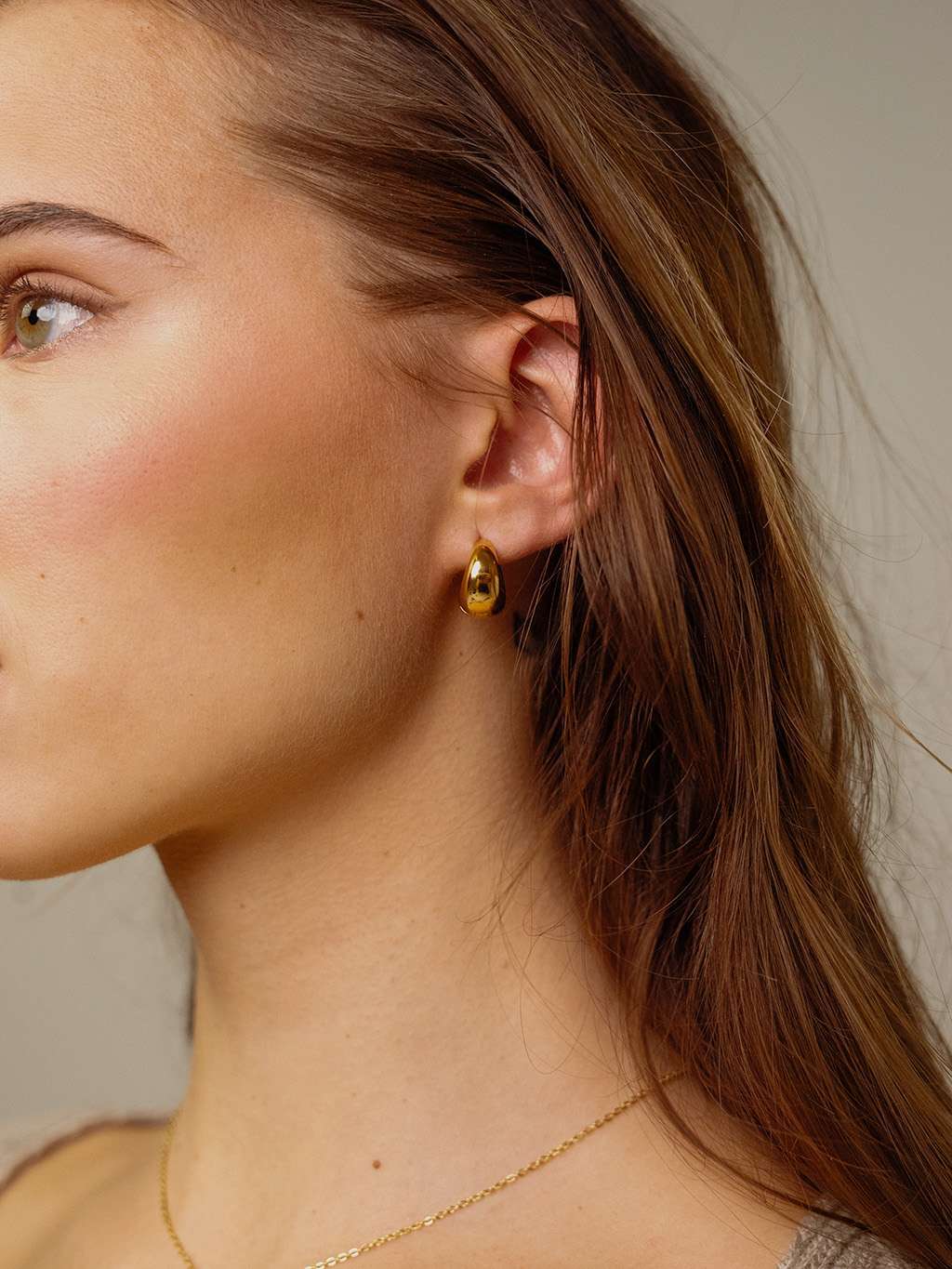 Dorose 18K-vergoldete Ohrringe aus nickelfreiem Edelstahl | wasserfest und hautverträglich für Beruf & Freizeit