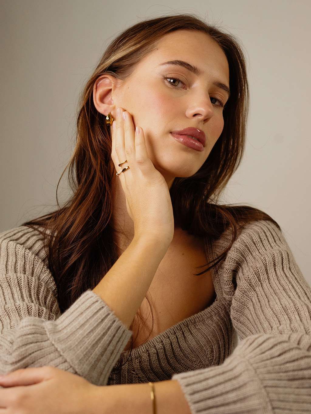 Bullet ohrringe klassik gold & silber