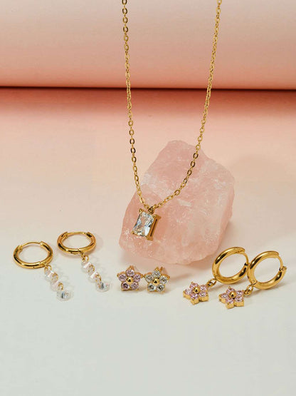 Geschenkidee: Dorose Edelstahlkette mit Goldoptik | Romantischer Schmuck für Frauen zum Jahrestag