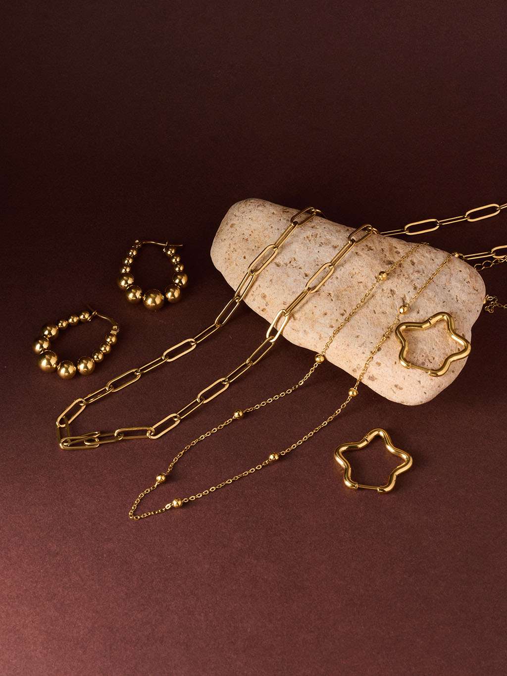 Geschenkidee: Dorose Edelstahlkette mit Goldoptik | Romantischer Schmuck für Frauen zum Jahrestag