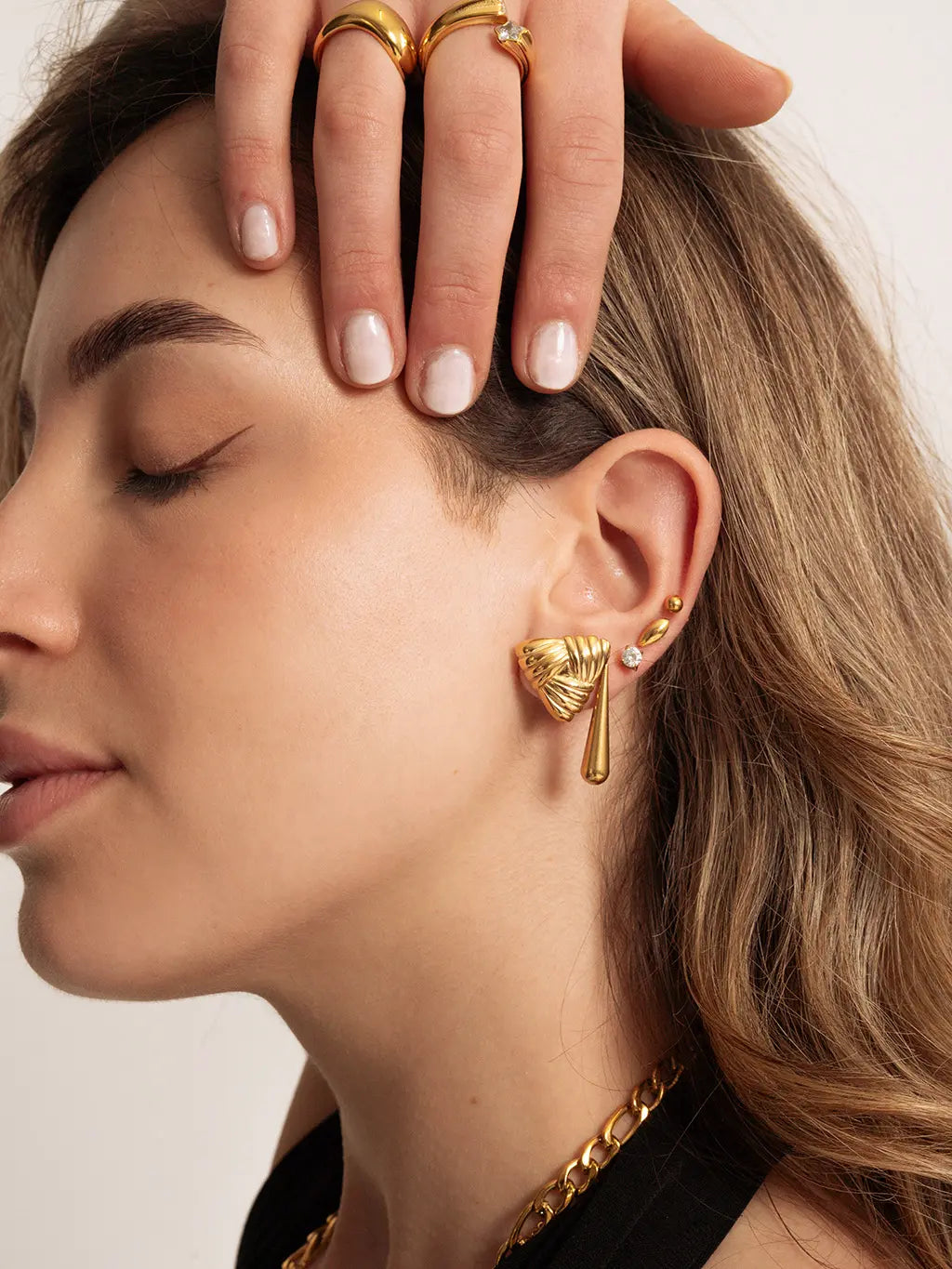 Classic dot ohrringe gold