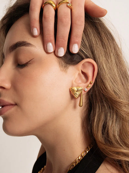 Classic dot ohrringe gold