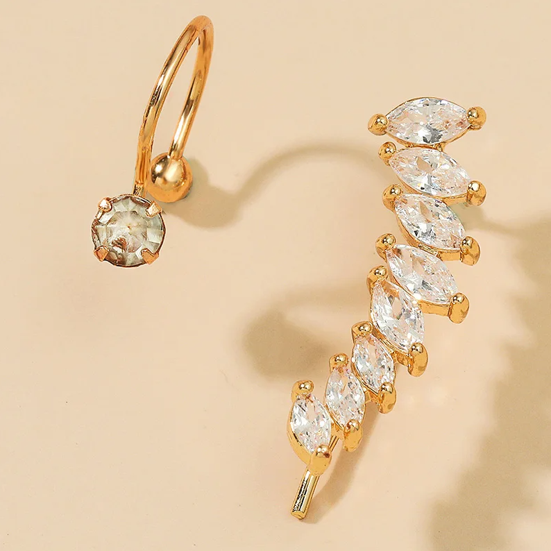 Selly - schimmernde manschetten-ohrringe