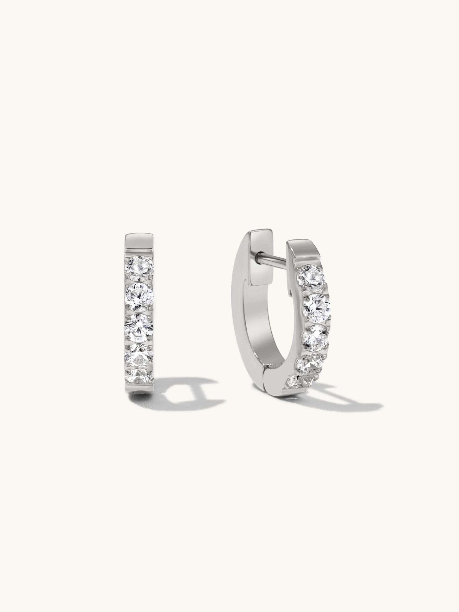 Funkelnde Glamour - Hoops mit Zirkonia 10mm Gold & Silber - Dorose | Wasserfester Schmuck, 18K vergoldet