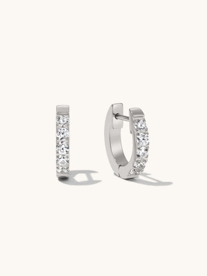 Funkelnde Glamour - Hoops mit Zirkonia 10mm Gold & Silber - Dorose | Wasserfester Schmuck, 18K vergoldet