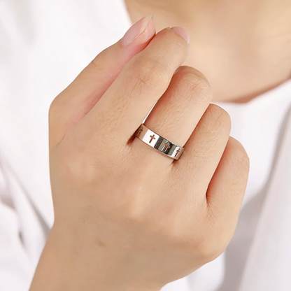 Harper - Frauen Hollow Cross Ring