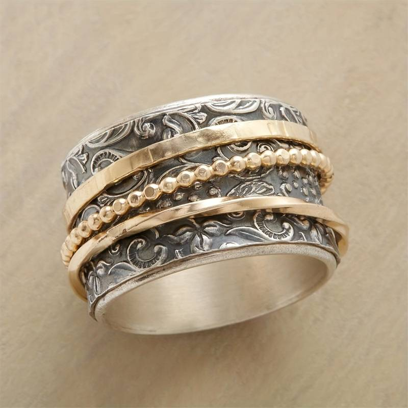 Vintage gold & silber antik ring