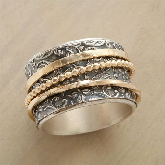 Vintage gold & silber antik ring