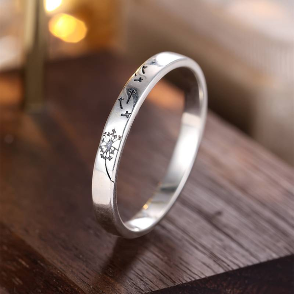 Vintage silber löwenzahn ring