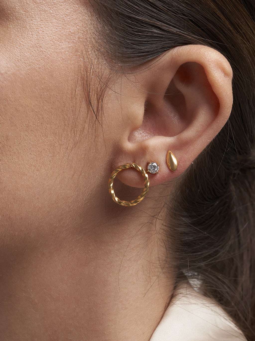 Kaula Ohrringe Gold - Dorose | Wasserfester Schmuck, 18K vergoldet