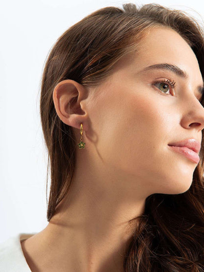 Little Flower Hoop Ohrringe Gold 10mm - Dorose | Wasserfester Schmuck, 18K vergoldet