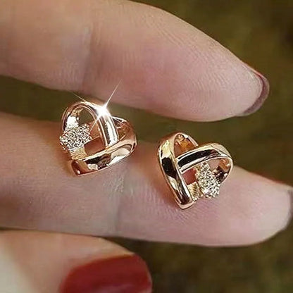 Janella - Strass Herz Ohrstecker
