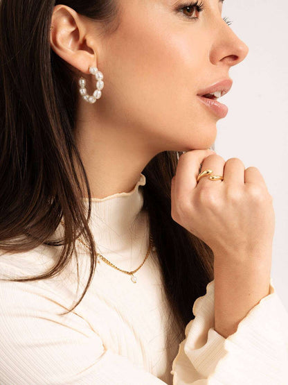 Ohrstecker Plain Pearls - Dorose | Wasserfester Schmuck, 18K vergoldet