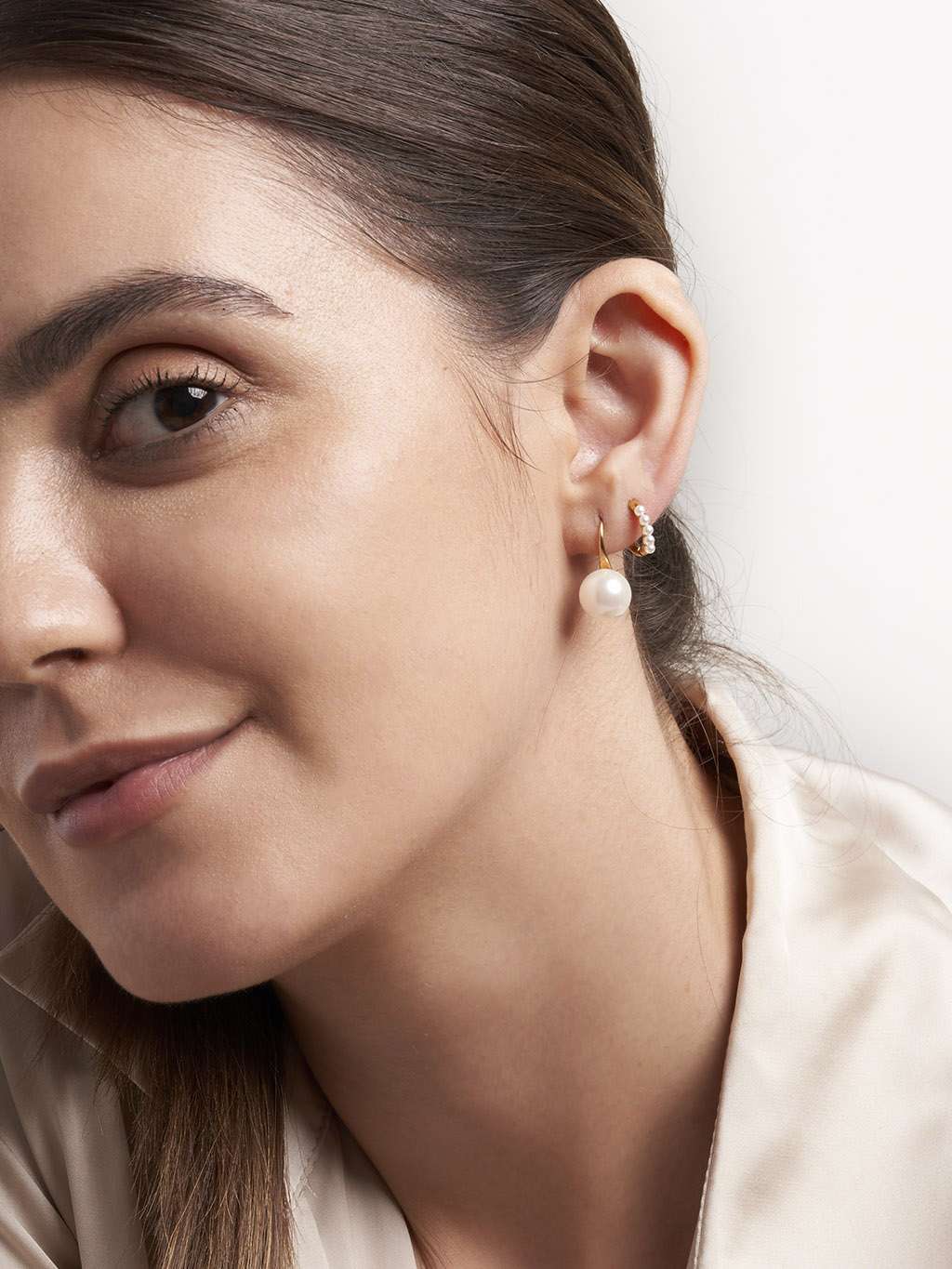 Perlenohrhaken Gold - Dorose | Wasserfester Schmuck, 18K vergoldet