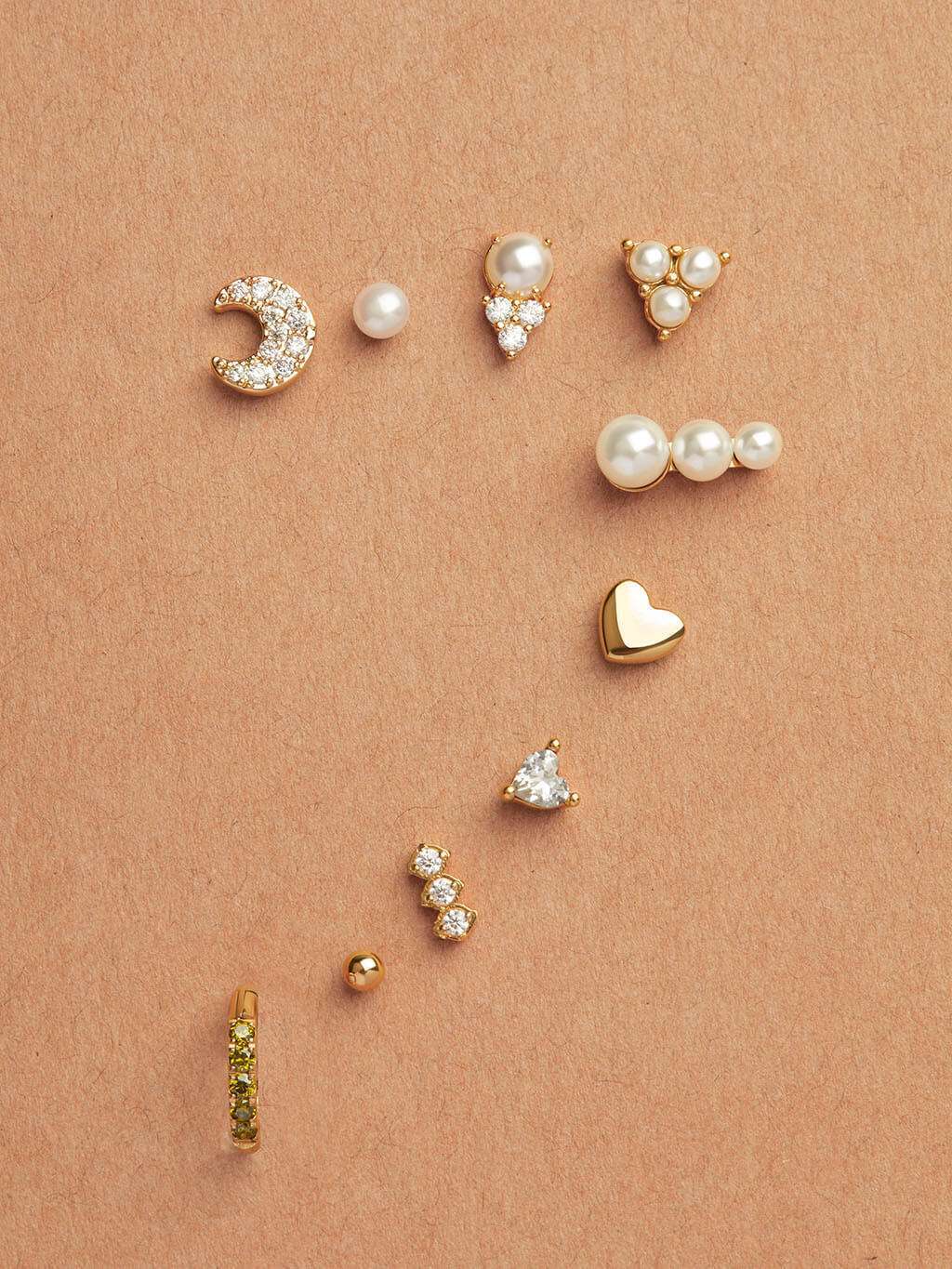 Petit Heart Ohrstecker Gold - Dorose | Wasserfester Schmuck, 18K vergoldet