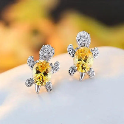 Meeresschildkröten-halskette + ohrringe-set aus opal und silber