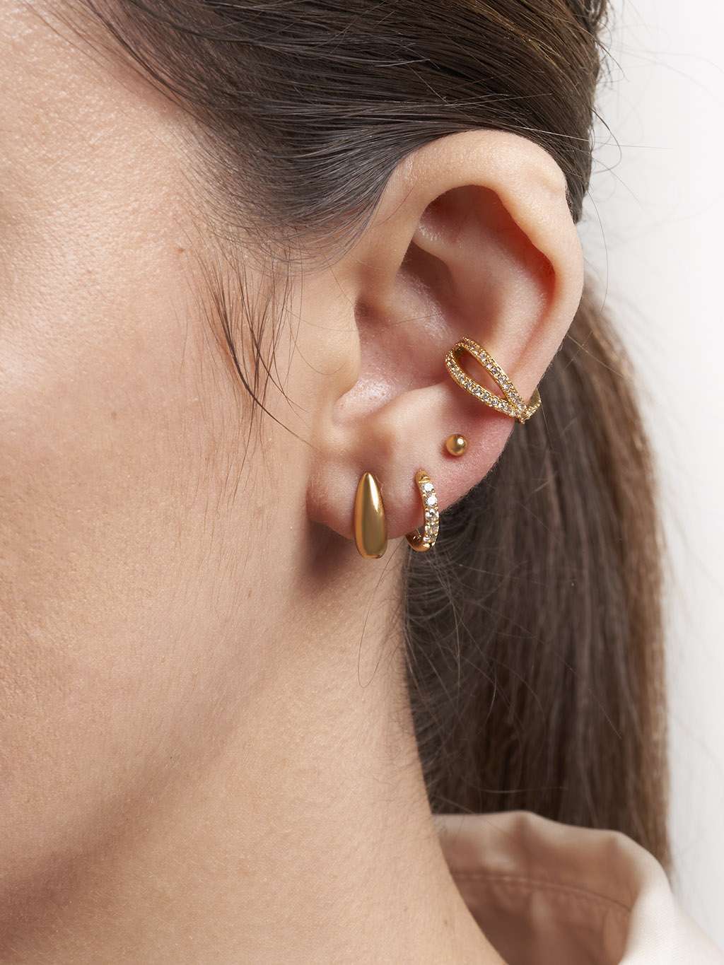 Simple Ohrringe Gold - Dorose | Wasserfester Schmuck, 18K vergoldet