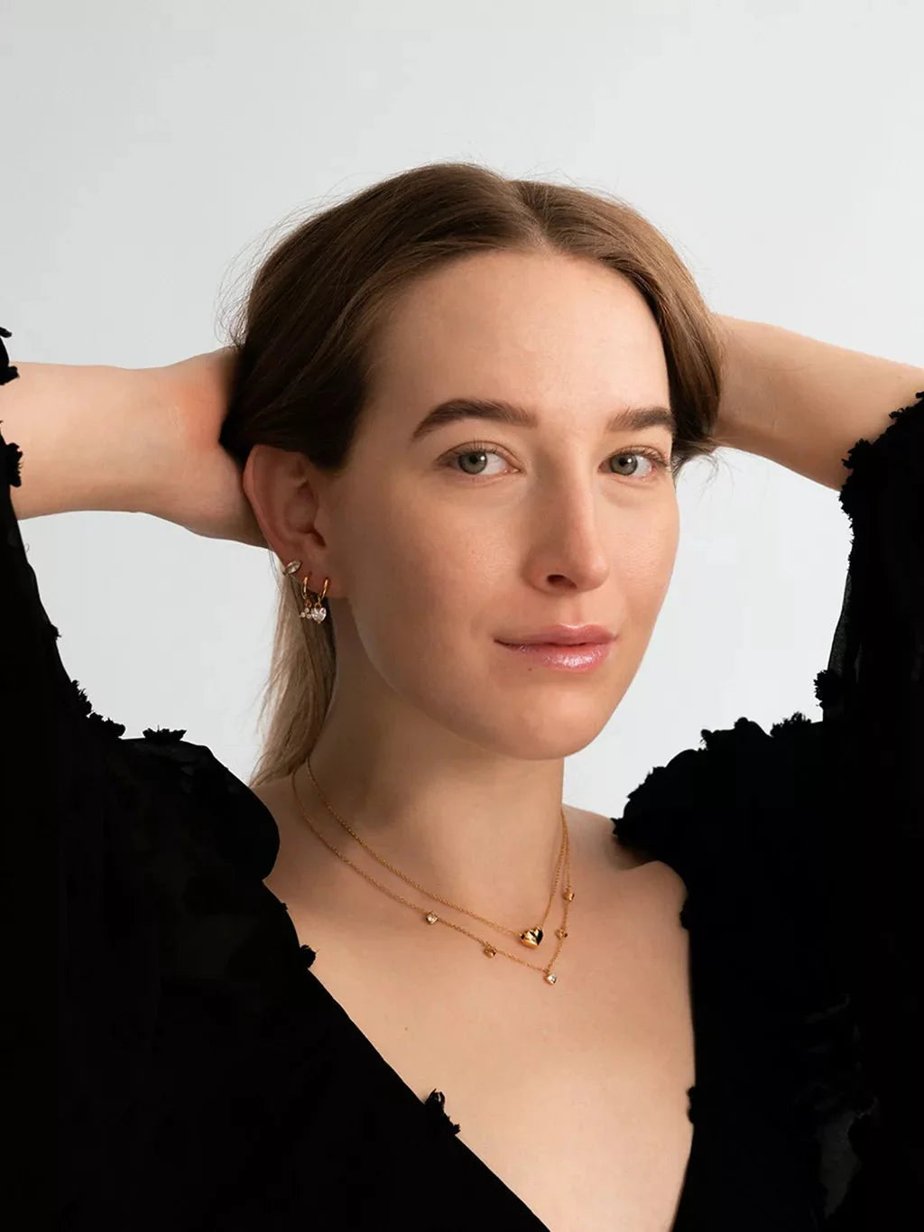 Together Ohrringe Gold 8mm - Dorose | Wasserfester Schmuck, 18K vergoldet