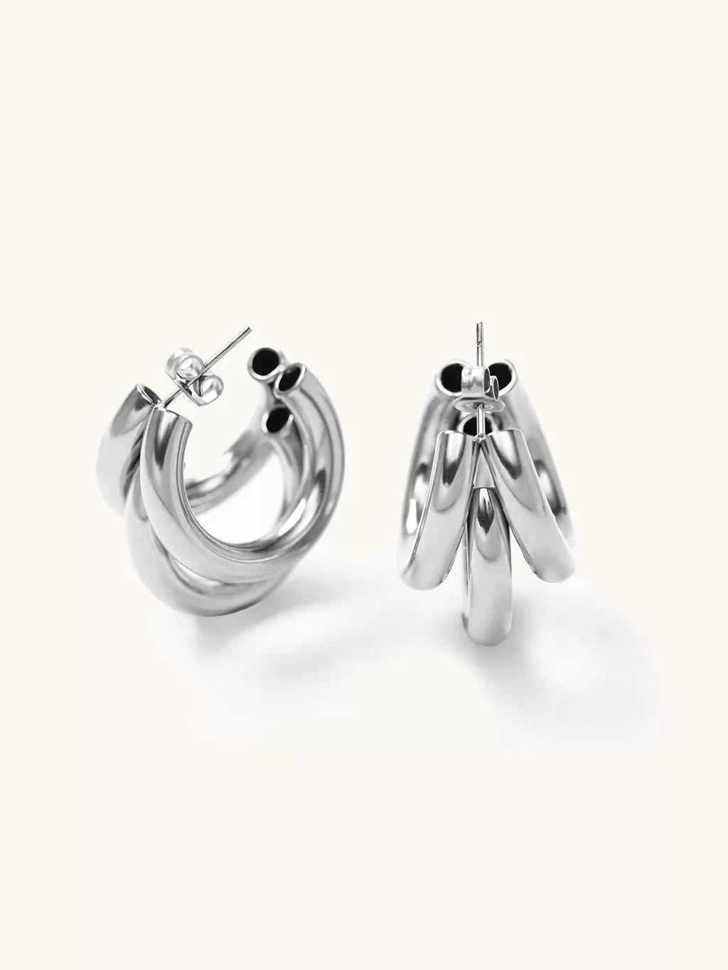 Triple Illusion Ohrringe Gold - Dorose | Wasserfester Schmuck, 18K vergoldet