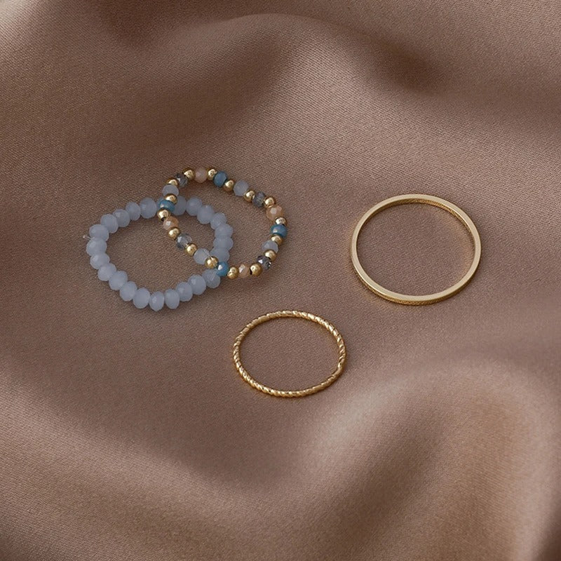 Ilaria - Zeitlose Ringe mit Kristallperlen