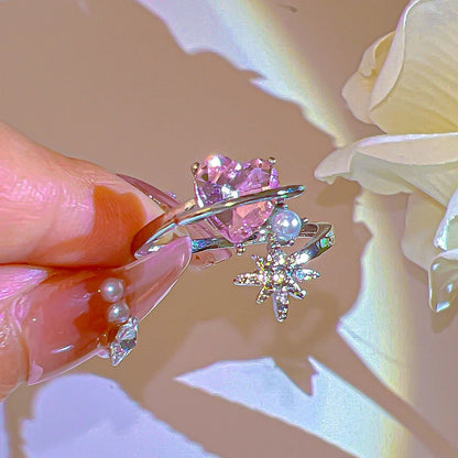 Esmer - Rosa leuchtender Kristall-Ring