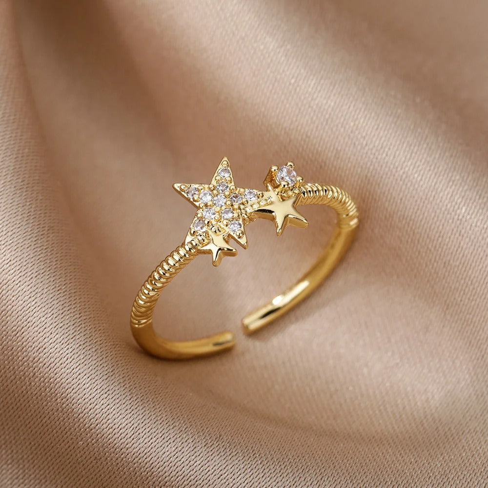 Ollen - Einstellbarer CZ-Schimmer-Ring