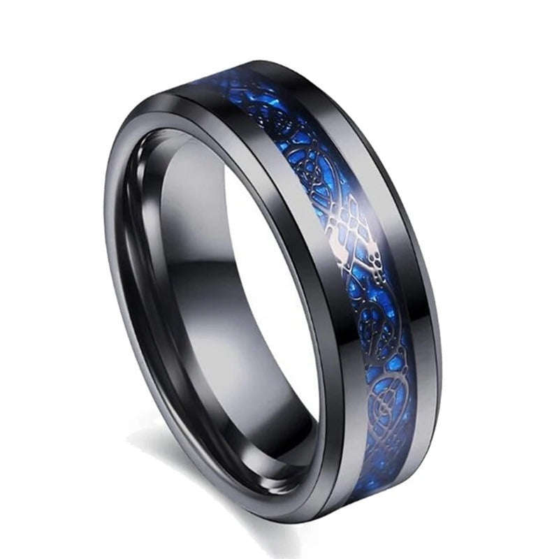 Fiona - keltischer drache blauer ring