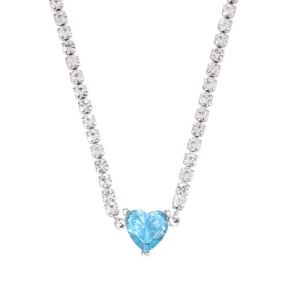 Leighton - Glitzernde Herz-Zirkon-Halskette
