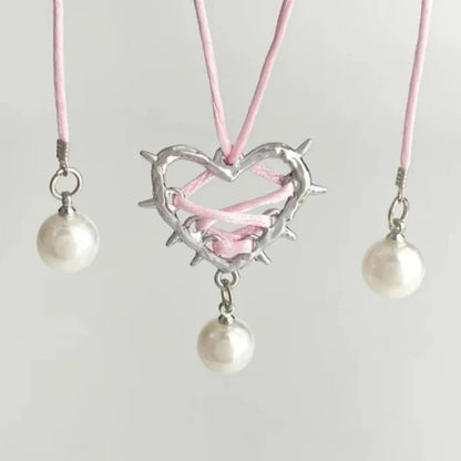 Zenya - Heartfelt Perle Metall-Halskette