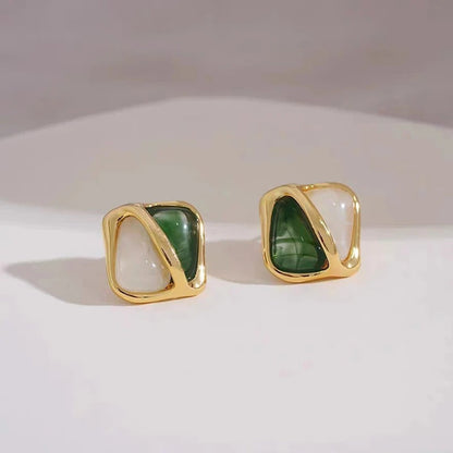 Flora - Geometrische Vintage-Ohrringe