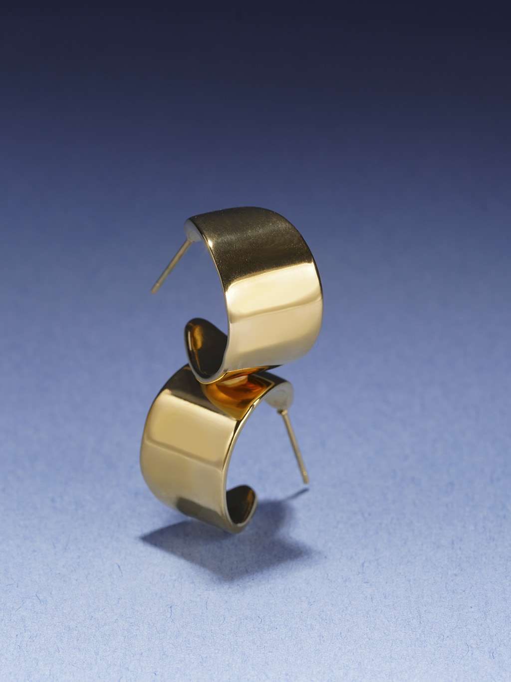 Wide Curve Ohrringe Gold - Dorose | Wasserfester Schmuck, 18K vergoldet