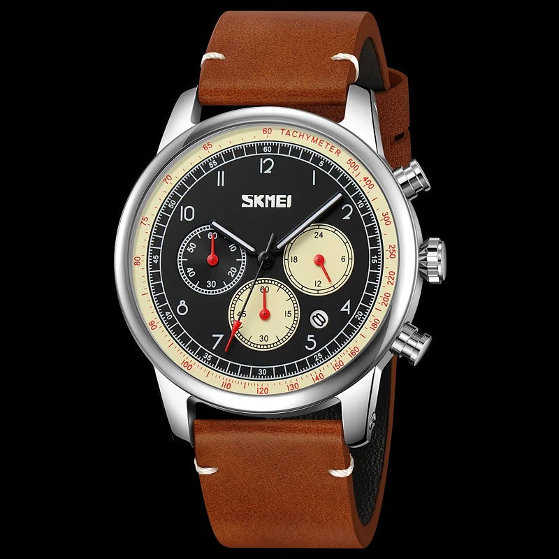 Beckett Fashion Herren Casual Lederuhr