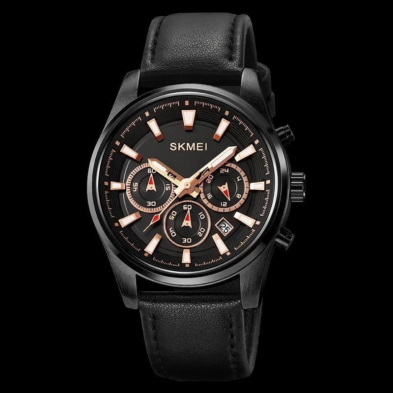 Lincoln - Casual Uhr mit echtem Lederarmband