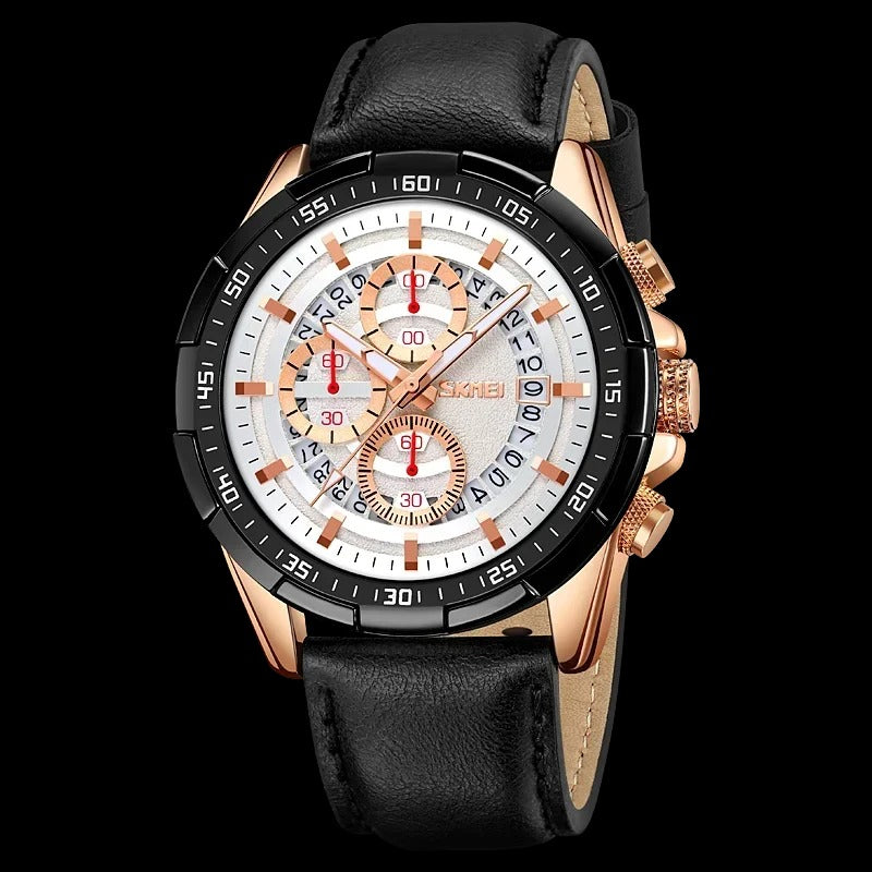 Chase - Lederband Waterproof Uhr für Männer