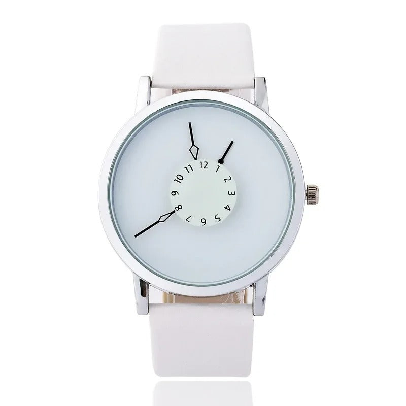 Sofia - Lederuhr mit Rundem Zifferblatt für Frauen